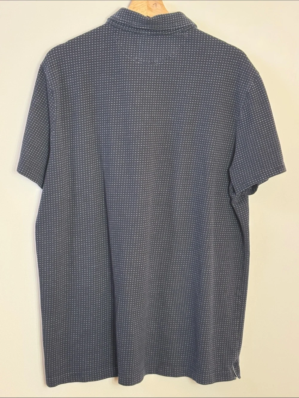 Banana Republic Navy Microdot Polo Shirt